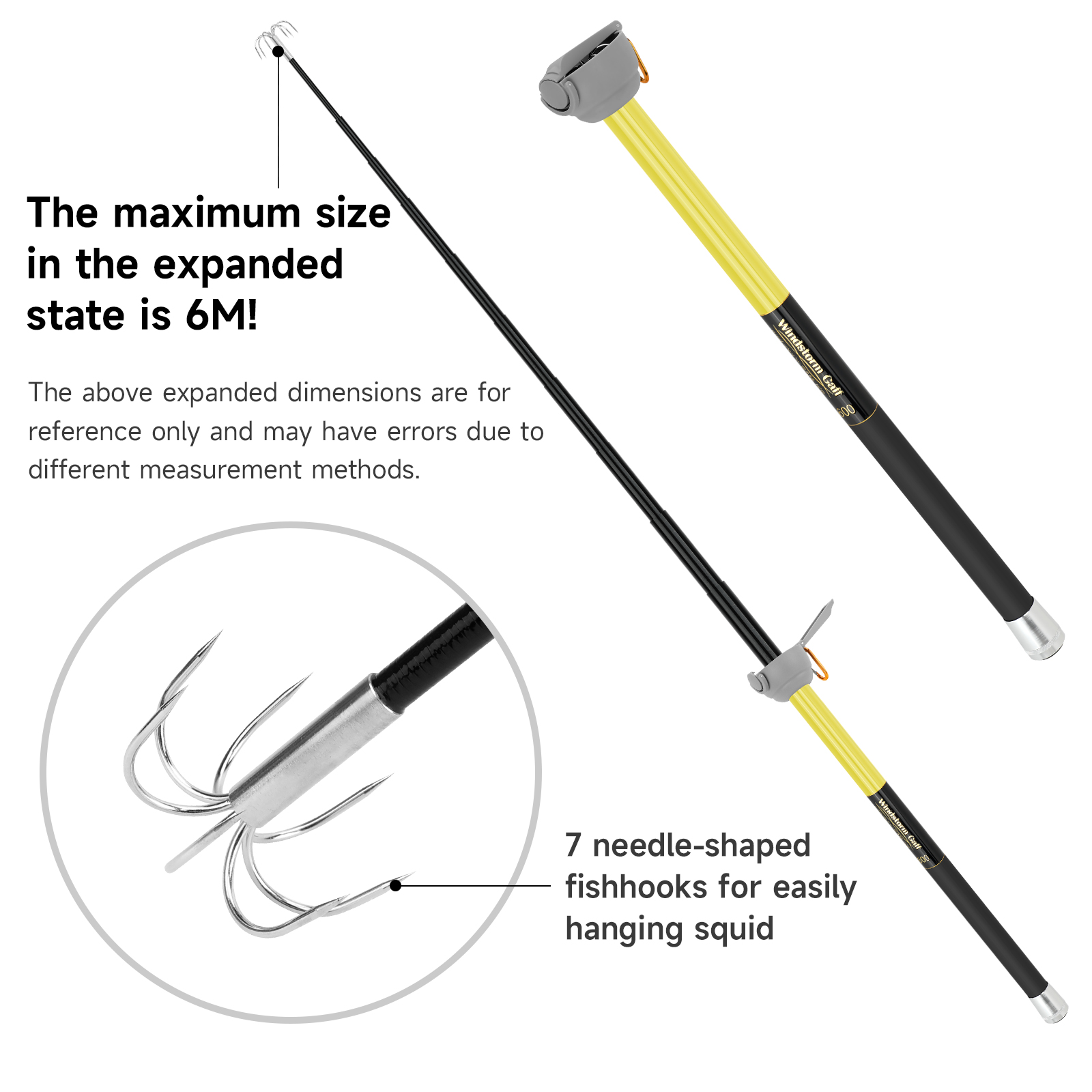 SANLIKE 6M Cần câu mực rút gọn - đánh giá và giá Fishing Rod Carbon Fiber